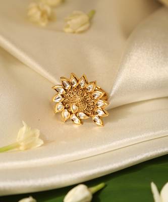 Gold plated temple ring 2