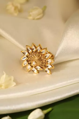 Gold plated temple ring