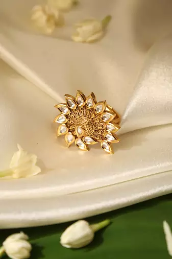 Gold plated temple ring