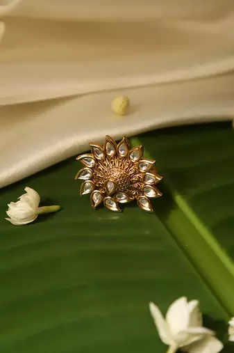 Gold plated temple ring