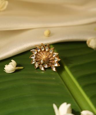 Gold plated temple ring 5