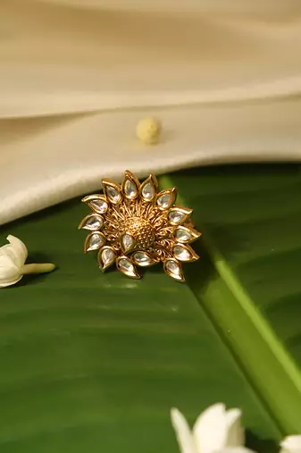 Gold plated temple ring