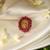 Gold plated red stone temple ring