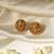 Gold plated temple stud earrings