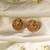 Gold plated temple stud earrings
