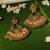 Gold plated temple dangler earrings