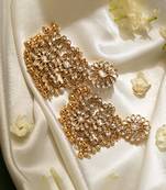 Gold plated temple dangler earrings