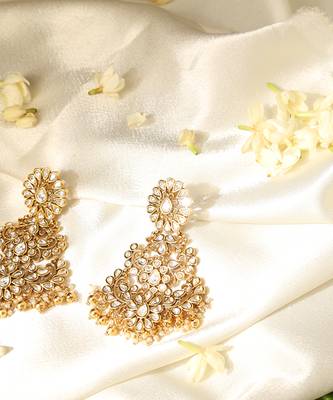 Gold plated temple dangler earrings 2
