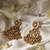 Gold plated temple dangler earrings