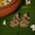 Gold plated pearl temple necklace set