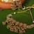 Gold plated pearl temple necklace set