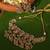 Gold plated pearl temple necklace set
