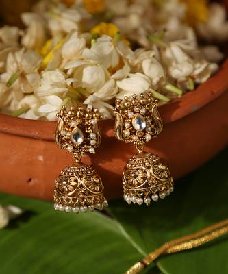 Gold plated temple necklace set 4