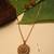 Gold plated temple pendant necklace set