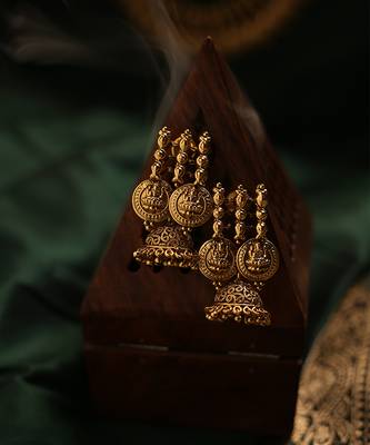 Gold plated temple necklace set 4