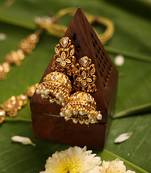 Gold plated temple necklace set