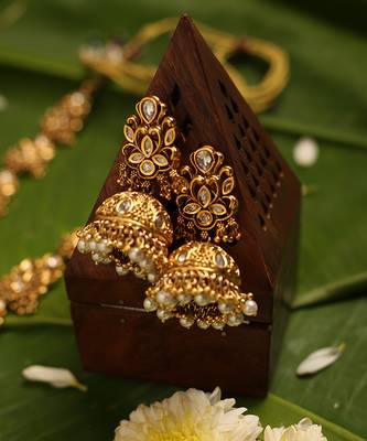 Gold plated temple necklace set 5