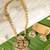 Gold plated pearl temple necklace set