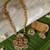 Gold plated pearl temple necklace set