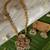 Gold plated pearl temple necklace set