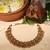 Gold plated red stone temple necklace set