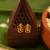 Gold plated temple pendant necklace set