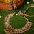 Gold plated multicolor temple pearl necklace set