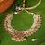 Gold plated multicolor temple pearl necklace set