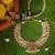 Gold plated multicolor temple pearl necklace set