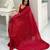 maroon heavy sequance embroidery work georgette saree with blouse piece