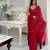 maroon heavy sequance embroidery work georgette saree with blouse piece