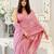 onion heavy sequance embroidery work georgette saree with blouse piece