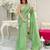 pista heavy sequance embroidery work georgette saree with blouse piece