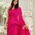 pink heavy sequance embroidery work georgette saree with blouse piece