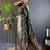green Woven jari designer soft silk saree with blouse piece