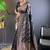 black Woven jari designer soft silk saree with blouse piece