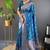 blue Woven jari designer soft silk saree with blouse piece