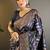 nevy blue Woven jari designer soft silk saree with blouse piece