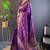 purple Woven jari designer soft silk saree with blouse piece