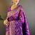 purple Woven jari designer soft silk saree with blouse piece