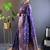 voilet Woven jari designer soft silk saree with blouse piece