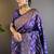 voilet Woven jari designer soft silk saree with blouse piece