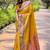 mustard woven paithani meenakari designer paithani silk saree with blouse piece