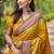mustard woven paithani meenakari designer paithani silk saree with blouse piece