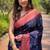 nevy blue woven paithani meenakari designer paithani silk saree with blouse piece
