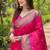 pink Woven paithani meenakari designer paithani silk saree with blouse piece