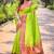 green Wovenpaithani meenakari designer paithani silk saree with blouse piece