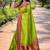 green Wovenpaithani meenakari designer paithani silk saree with blouse piece