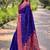 voilet Woven paithani meenakari designer paithani silk saree with blouse piece