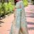 sky blue weaving meenakari jaal designer organza saree with blouse piece